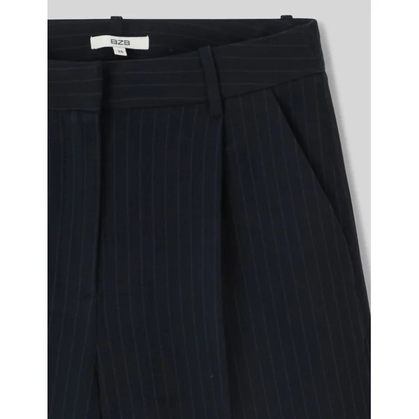 Bermuda rayé polyester recyclé Bleu foncé