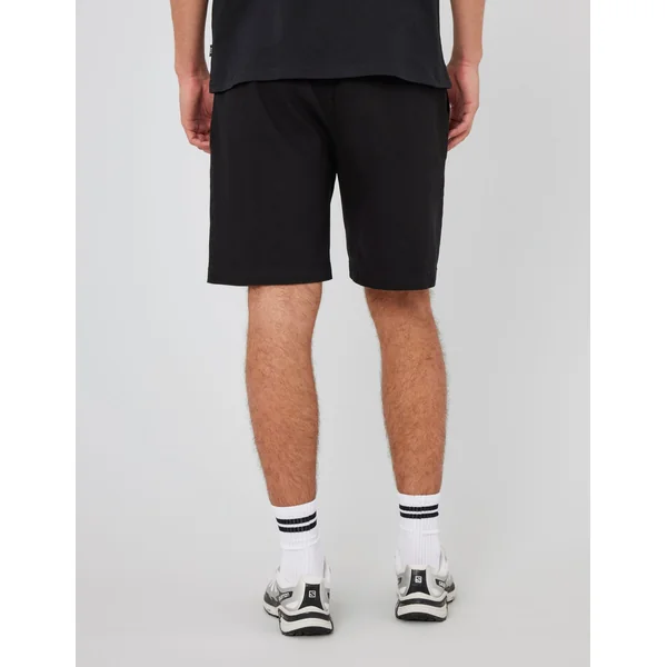 Bermuda à pinces taille élastiquée Noir