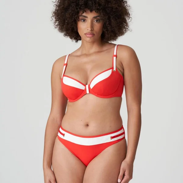 Bikini plongeant coupe tulipe Prima Donna Istres rouge Prima Donna Maillot