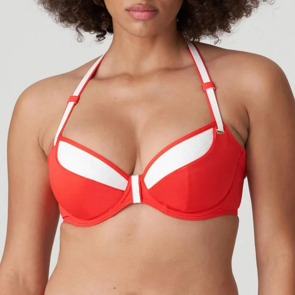 Bikini plongeant coupe tulipe Prima Donna Istres rouge Prima Donna Maillot