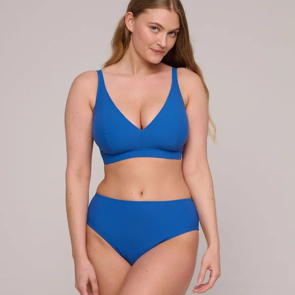 Bikini slip taille haute ASWAN Delphinium Cheer bleu Prima Donna Maillot