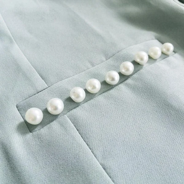 Blazer Chic avec Poches Perlées