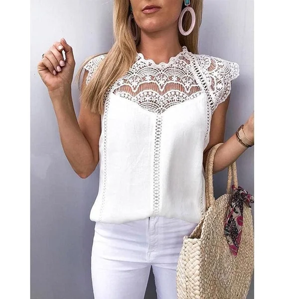Blouse Blanche Dentelle Bohème