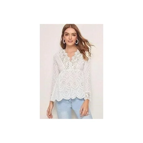 Blouse blanche hippie chic