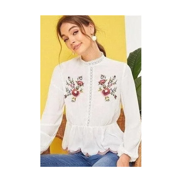 Blouse boheme chic blanche