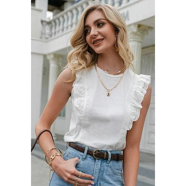 Blouse Bohème Blanche Cotton
