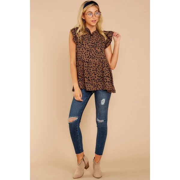Blouse Bohème Chic Léopard
