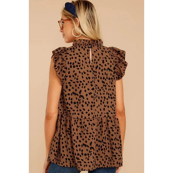 Blouse Bohème Chic Léopard