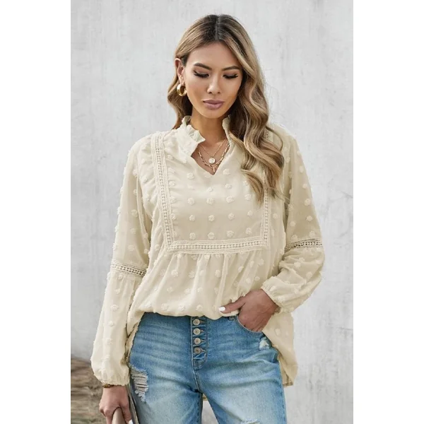 Blouse Bohème Dentelle et Broderie