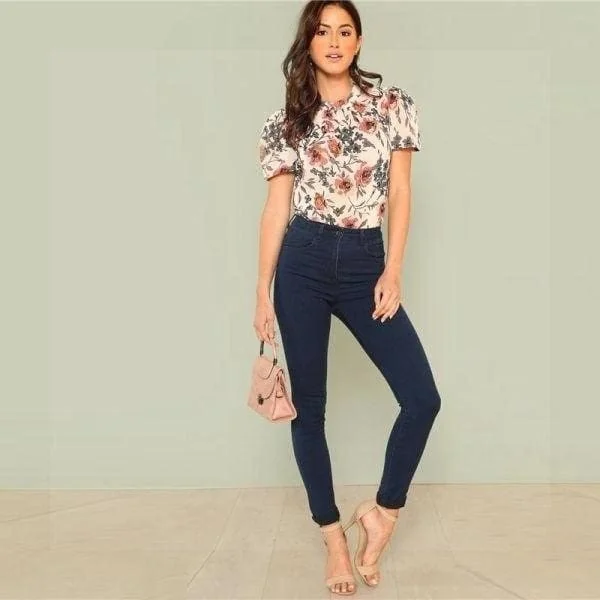 Blouse bohème fleurie