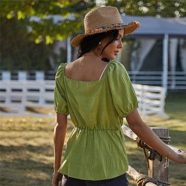 Blouse Bohème Manches Bouffantes