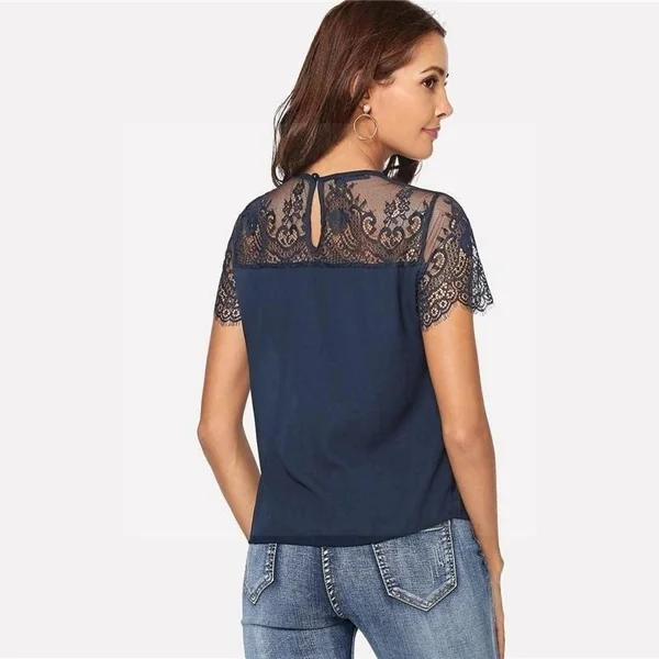 Blouse bohème marine