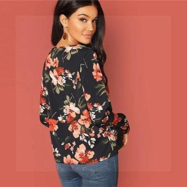 Blouse bohème noire