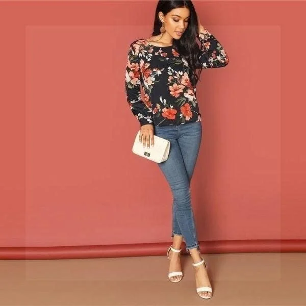 Blouse bohème noire