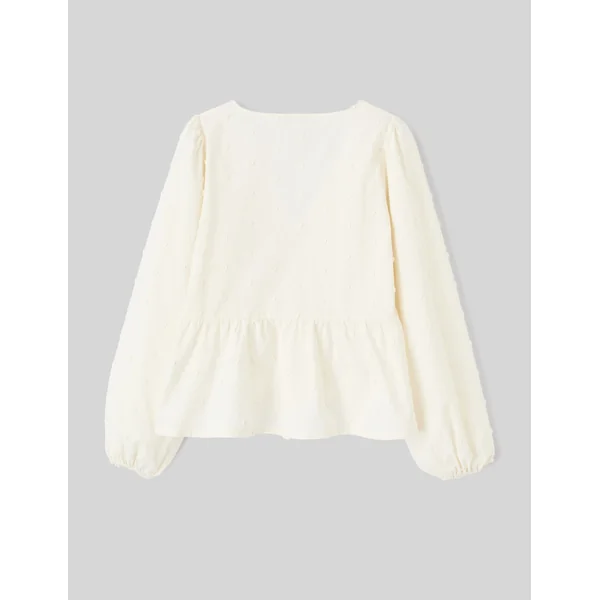 Blouse broderie 3D Blanc écru