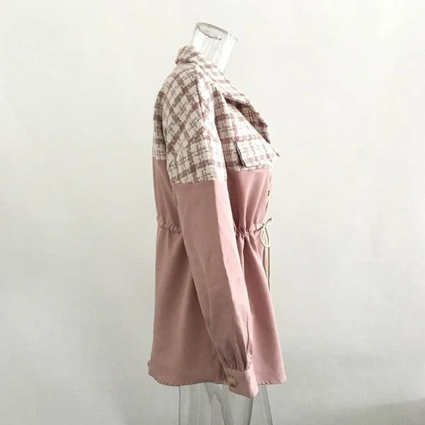 Blouse Chemise Rose à Manches Longues