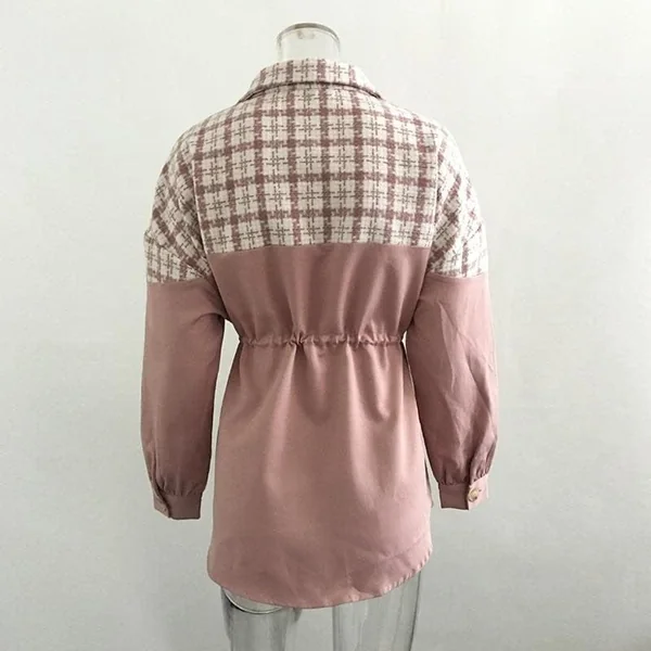 Blouse Chemise Rose à Manches Longues