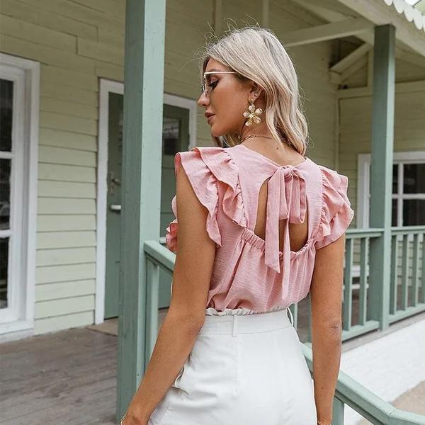 Blouse Chic Manches Volantées