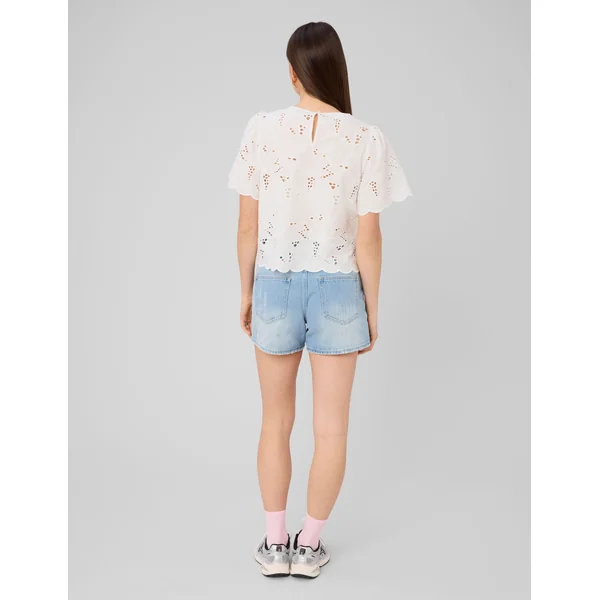 Blouse en broderie anglaise Blanc