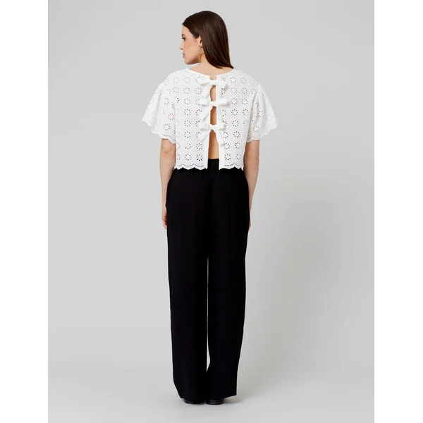 Blouse en broderie anglaise Blanc écru