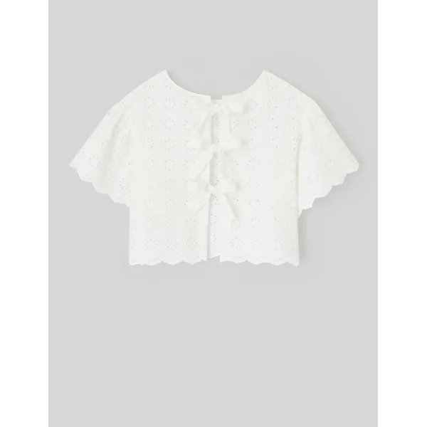 Blouse en broderie anglaise Blanc écru