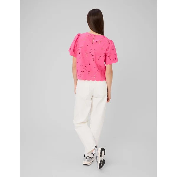 Blouse en broderie anglaise Rose