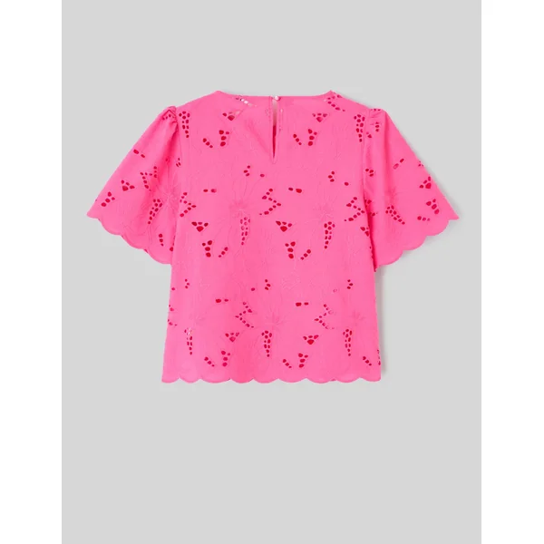 Blouse en broderie anglaise Rose