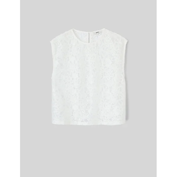 Blouse en dentelle Blanc
