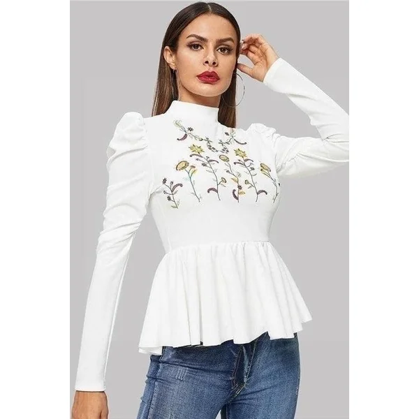 Blouse hippie blanche