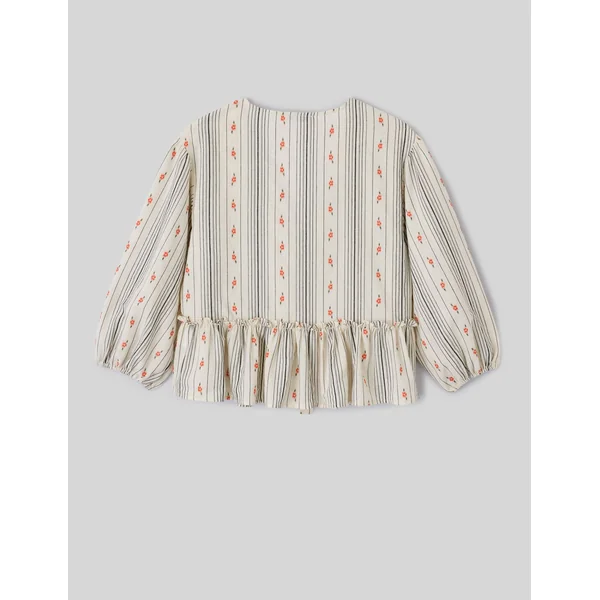 Blouse imprimée à nouer Multicolore