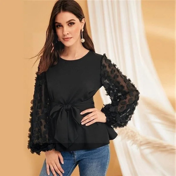 Blouse style bohème noire