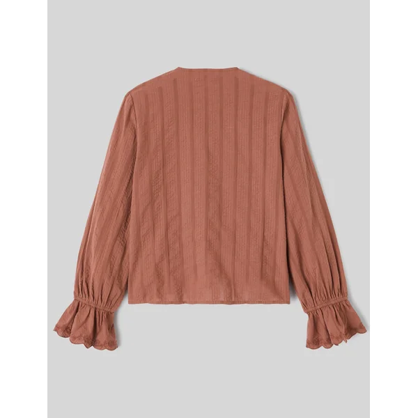 Blouse à nouer Camel