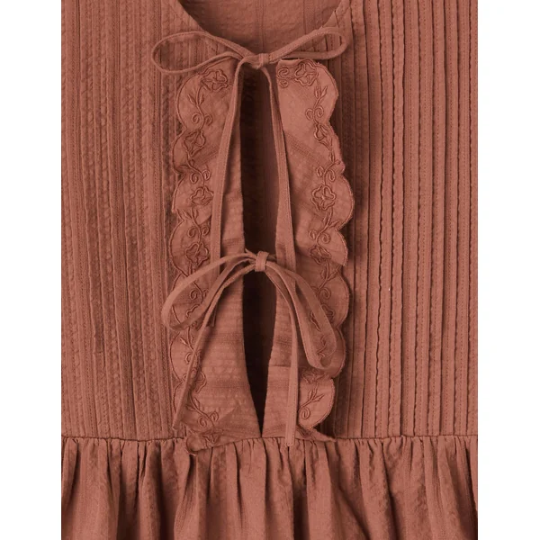 Blouse à nouer Camel
