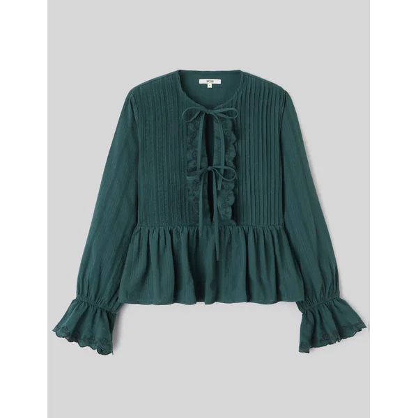 Blouse à nouer Vert