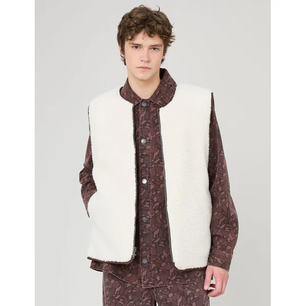 Blouson sans manches réversible Naturel