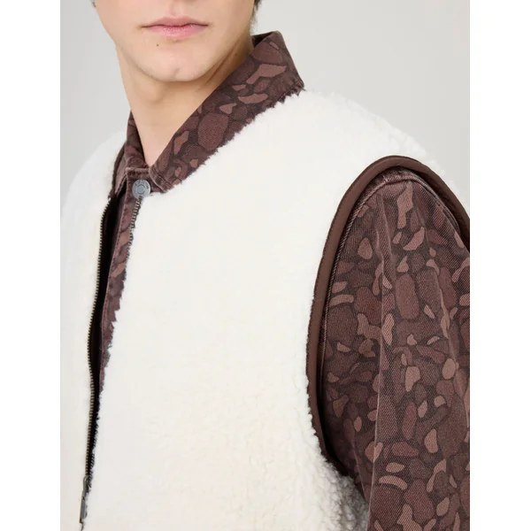 Blouson sans manches réversible Naturel