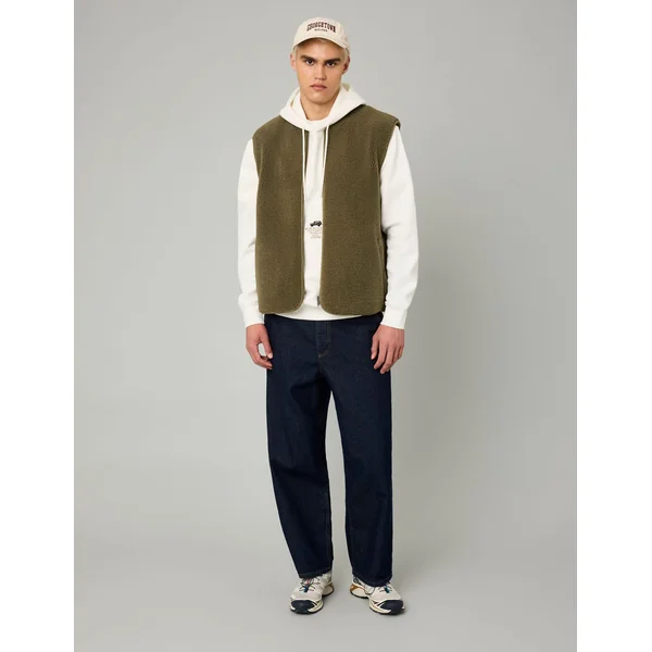 Blouson sans manches sherpa Vert Kaki