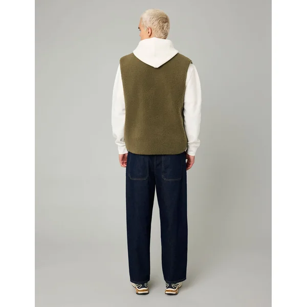 Blouson sans manches sherpa Vert Kaki