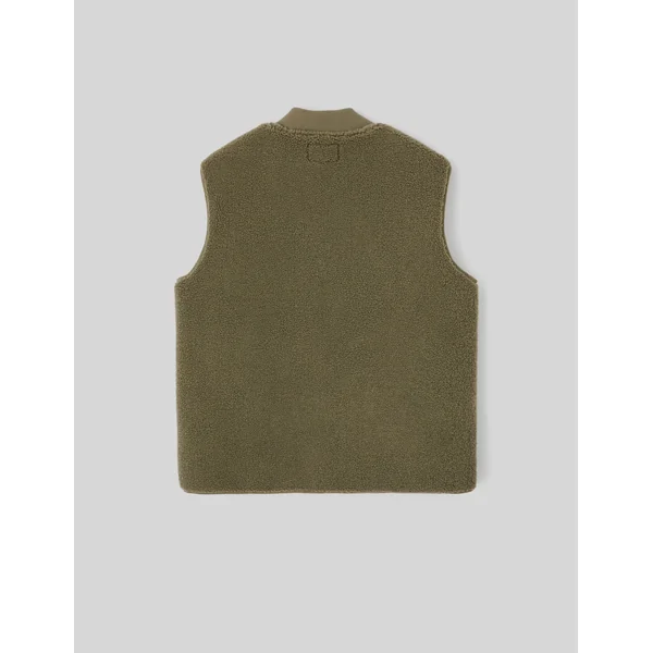 Blouson sans manches sherpa Vert Kaki
