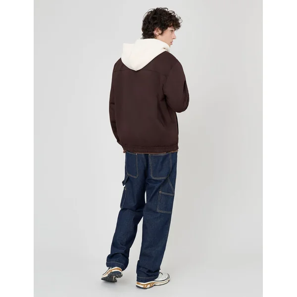 Blouson zippé Marron foncée