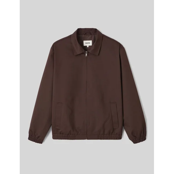 Blouson zippé Marron foncée