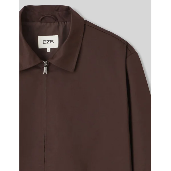 Blouson zippé Marron foncée