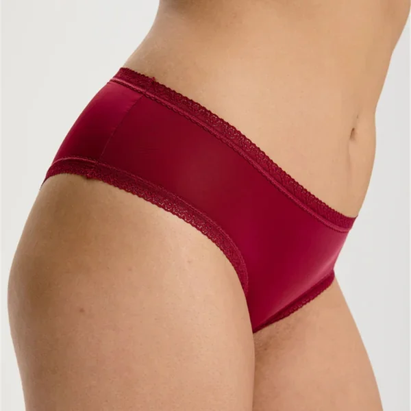 Blush - Culotte Shorty en microfibre avec bodure en dentelle Bois de Rose X-Large