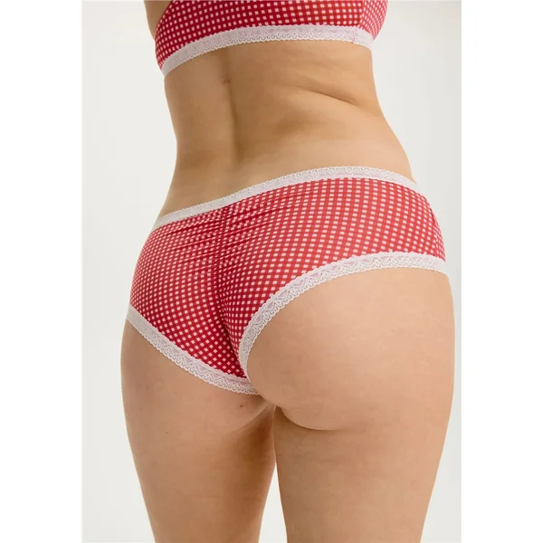 Blush - Culotte Shorty en microfibre avec bodure en dentelle Rubis Medium