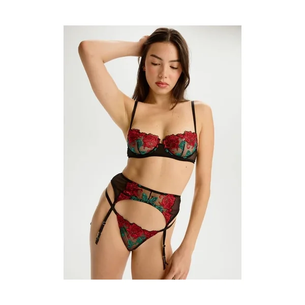 Blush - Porte-jarretelle en dentelle Noir L/XL Carmen