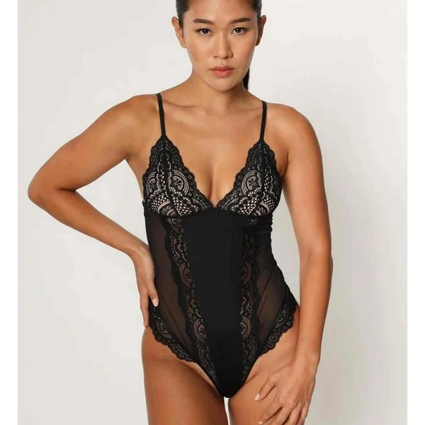 Body décolleté Sans Armatures - Noir Scandale eco-lingerie