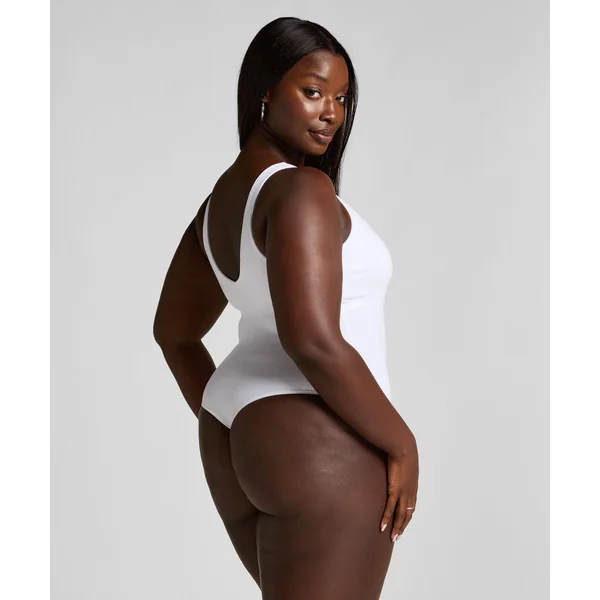 Body en coton côtelé - Blanc