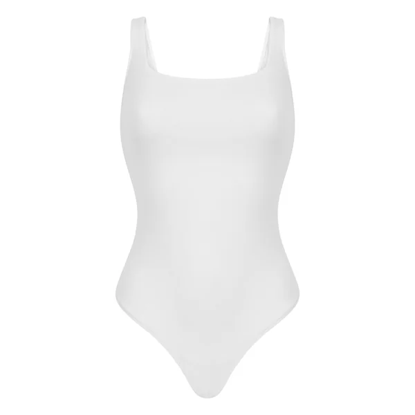 Body en coton côtelé - Blanc