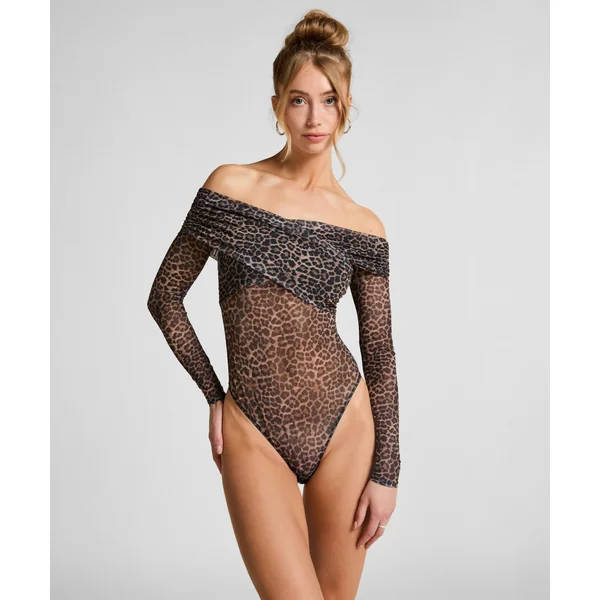 Body léopard Keisha - Noir