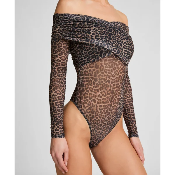 Body léopard Keisha - Noir